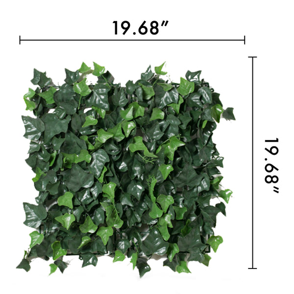 Artificial Plant Living Wall Panels for Indoor/Outdoor Use (4 pack - Ivy Style)