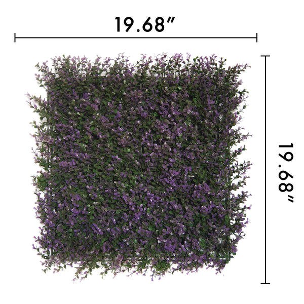 Artificial Plant Living Wall Panels for Indoor/Outdoor Use (4 pack - Lavender Style)