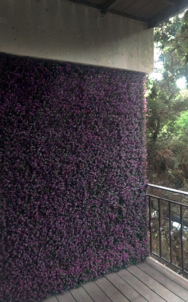 Artificial Plant Living Wall Panels for Indoor/Outdoor Use (4 pack - Lavender Style)